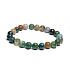 Achat Indianerarmband elastischer Naturstein, Kugel 8 mm / 16 - 17 cm, symbolisiert das Element der Erde