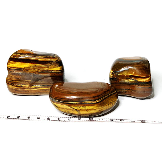 Tigerauge Getrommelter Naturstein 160 - 220 g, 1 Stück, Stein der Sonne und der Erde, bringt Glück und Reichtum