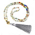 108 Mala 7 Chakra Halskette, Amazonit 6mm Meditationsschmuck Naturstein gebunden/2