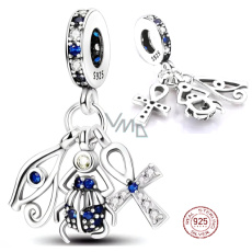 Sterling Silber 925 Altägyptische Symbole, Schutzamulett, 3in1, Reisearmband Anhänger Sterling Silber 925 Altägyptische Symbole, Schutzamulett, 3in1, Reisearmband Anhänger