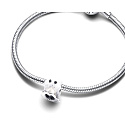 Charm Sterlingsilber 925 Boo-Geist leuchtend im Dunkeln, leuchtende Perle für Armband, Halloween