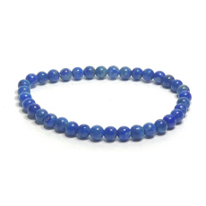 Lapislazuli Armband elastisch Naturstein, Kugel 5 - 6 mm / 16 - 17 cm, Harmonie Stein