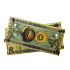 Talisman Gold Kunststoff-Banknote 100 Bitcoin