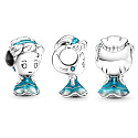 Charme Sterling Silber 925 Disney Cinderella, Perle auf Armband Film