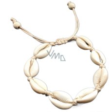 Kauri Muschel Armband natürlich verstellbare Größe, Glück - Fruchtbarkeit Kauri Muschel Armband natürlich verstellbare Größe, Glück - Fruchtbarkeit