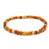 Oranger Achat elastisches Armband Naturstein, Kugel 4 mm / 19 cm, Stabilität, Energie, Selbstvertrauen