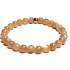 Mondstein orange Armband elastisch Naturstein, Kugel 6 mm / 16-17 cm, Stein des Schicksals