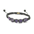 Amethyst Roharmband Naturstein, handgestrickt, größenverstellbar, Stein der Könige und Bischöfe