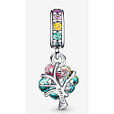 Sterling Silber 925 Muranoglas Baum der Zugehörigkeit, Natur Armband Anhänger