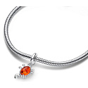 Charms Sterling Silber 925 Disney Die kleine Meerjungfrau - Sebastian die Krabbe, Anhänger für Armband