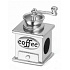 Charme Sterling Silber 925 Kaffeemühle - handgefertigt, retro, Perle für Armband, Essen und Trinken
