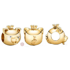 Charm Sterling Silber 925 Hund ist das elfte Tier im 12-Jahres-Zyklus des chinesischen Tierkreiszeichens, Perle für Armband