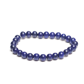 Lapislazuli Armband elastisch Naturstein, Kugel 6 mm / 16 - 17 cm, Harmonie Stein