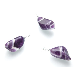 Amethyst Malawi Trommel-Anhänger Naturstein M, ca. 2,5 cm, Stein der Könige und Bischöfe