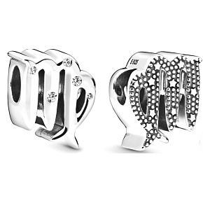 Charm Sterling Silber 925 Sternzeichen Sparkling Virgo, Perle für Armband