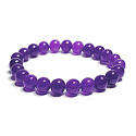 Amethyst-Armband elastisch Naturstein, Kugel 8 mm / 16 - 17 cm, Stein der Könige und Bischöfe