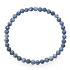 Korallenblaues Facettenarmband elastischer Naturstein, Kugel 5 mm / 16 - 17 cm