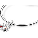 Charms Sterling Silber 925 Disney Minnie Mouse & Mickey Mouse küssend, Armband Anhänger