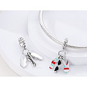 Charm Sterling Silber 925 Chic style - Sommer Spaß, Brille, Badeanzug, Flip Flops, 3in1 Armband Anhänger, Interessen