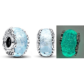 Charm Sterlingsilber 925 Luminozní Disney Aschenputtel Murano Glas, Perle für Armband Film