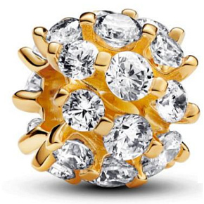 Charme Sterling Silber 925 Gold glitter runden Charme, Perle auf Armband Symbol Charme Sterling Silber 925 Gold glitter runden Charme, Perle auf Armband Symbol