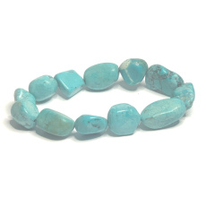 Tyrkenit Troml Armband elastischer Naturstein aus glänzenden und abgerundeten Steinen 16 - 17 cm, Stein der jungen Leute, die ein Lebensziel suchen