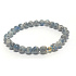 K2 Azurit in Granit Armband elastischer Naturstein, Kugel 8 mm / 23 cm