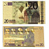 Talisman Gold Kunststoff-Banknote 20 EUR