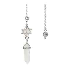 Kristall Merkaba + Pendel, Naturstein-Anhänger 71 x 8 x 8 mm