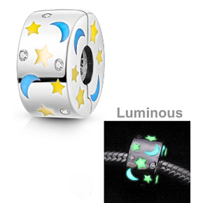Charms Sterling Silber 925 Luminous - Sternbild, Stopper, Clip Bead für Schildarmband
