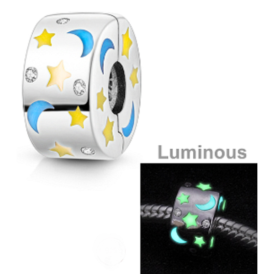 Charms Sterling Silber 925 Luminous - Sternbild, Stopper, Clip Bead für Schildarmband