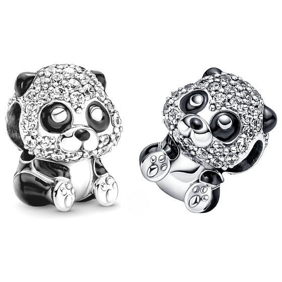 Sterling Silber 925 Niedlicher Pandabär, Perle am Tierarmband