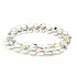 Herkimer Diamant-Energie-Quarz-Armband elastischer Naturstein, Kugel 8 - 9 mm /16 - 17 cm, Glücksstein