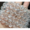 Azeztulit Kristall Armband elastischer Naturstein, Perle 10 - 10,8 mm / 16 - 17 cm, Hochfrequenz Energie