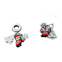 Charm Sterlingsilber 925 Weihnachten 3-in-1 Santa, Baum und Stern, Anhänger für Armband Weihnachten
