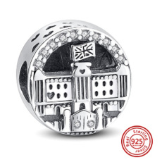 Sterling Silber 925 London Urlaub Perle auf Reise-Armband