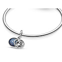 Sterling Silber 925 Disney Dumbo und seine süßen Träume, 2in1 Anhänger Armband Familie