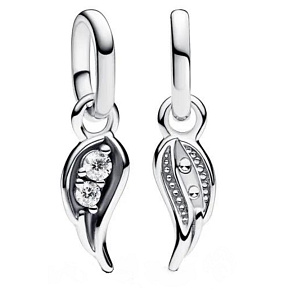 Charms Sterling Silber 925 Engelsflügel - Mini Medaillon, Anhänger für Liebesarmband