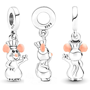 Charms Sterling Silber 925 Disney Remy Ratte, Armband Anhänger