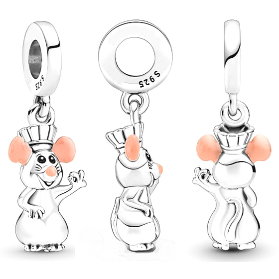 Charms Sterling Silber 925 Disney Remy Ratte, Armband Anhänger