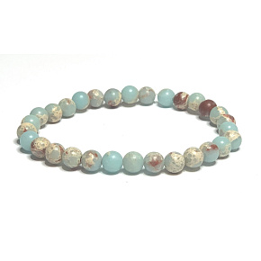 Jaspis / Shushan Stein Armband elastischer Naturstein, Kugel 6 mm / 16 - 17 cm Jaspis / Shushan Stein Armband elastischer Naturstein, Kugel 6 mm / 16 - 17 cm