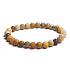 Koralle Fossil Chrysantheme Armband elastisch Naturstein, Kugel 6 mm / 16 - 17 cm