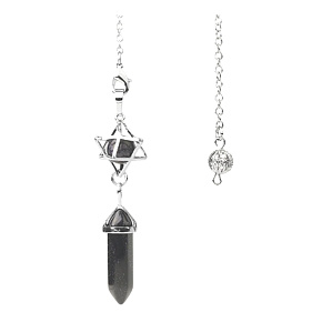 Goldstein blau Avanturin Merkaba Pendel, Naturstein-Anhänger 71 x 8 x 8 mm, Stein des Ehrgeizes