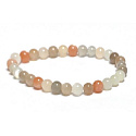 Mondstein Mix Farbe Armband elastisch Naturstein, Kugel 6 mm / 16 - 17 cm, Stein des Schicksals