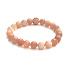 Sunstone Armband elastisch Naturstein, Perle 8 mm / 16-17 cm, verbirgt die Kraft der Sonne und Feuer