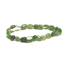 Jade getrommeltes Armband aus Naturstein 6 - 8 mm / 16 - 17 cm, Stein des Friedens Jade getrommeltes Armband aus Naturstein 6 - 8 mm / 16 - 17 cm, Stein des Friedens