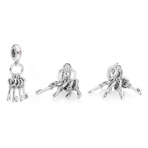 Charms Sterling Silber 925 Schlüssel zur Liebe 4in1, Liebesarmband Anhänger