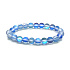 Opalit blau matt Armband elastisch, Kunststeinkugel 8 mm / 16-17 cm, Wunsch- und Hoffnungsstein