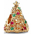 Sterling Silber 925 Glitzernder Weihnachtsbaum gold, Weihnachtsarmband Perle
