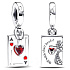 Charm Sterling Silber 925 Disney Alice im Wunderland 2-in-1 Herzkönigin, Anhänger für Märchenarmband